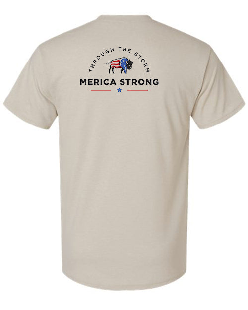 Merica Strong Bison Flag